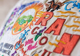 Los angeles and orange county largest. Cushions Orange County Hand Embroidered Pillow Home Furniture Diy