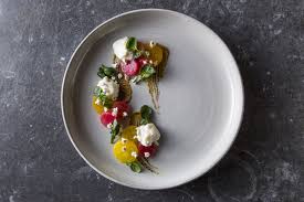 Beets Miso Burrata By Chef Andrew Zimmerman Photo By Paul Strabbing Perfect Food Fine Dining Recipes Food