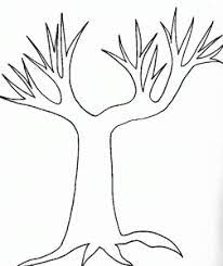 Icône silhouette d'un arbre sans feuilles. Coloriages Sur Les Arbres Tete A Modeler