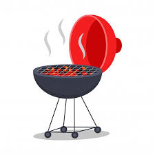 Ilustracao De Churrasqueira Redonda Churrasco Plana De Vetor Isolado Barbecue Bbq Signs Grilling