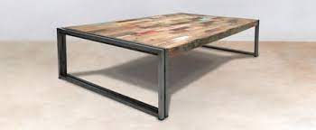 table basse rectangle bois recycle 140x80 caravelle table basse rectangulaire table basse idees de decoration interieure