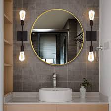 Make sure this fitsby entering your model number. Buy Vanity Lights Bathroom Light Fixtures Wall Sconce Lighting Matte Black Modern Farmhouse Rustic Industrial Light Fixture For Bathroom Bedroom Vanity Mirror Dressing Table E26 Base Metal Wall Lamp Online In Indonesia