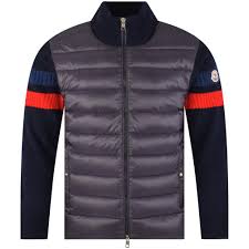 Aliexpress carries many hooded knitting sleeve down jacket related products, including thicken winter , conmoto winter woman 2019 , leopanda parka , down jacket korea style , slim knitted wool women. Moncler Navy Striped Sleeve Knitted Down Jacket Men From Brother2brother Uk