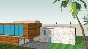 Sketchup + dwg dxf oth obj. Modernes Haus 3d Warehouse