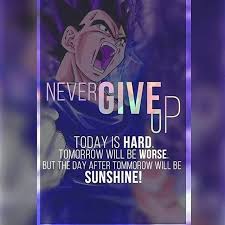 Never Give Up Dragon Ball Super Wallpapers Dbz Quotes Dragon Ball Super Goku