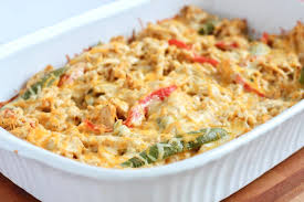 Layers of rice, chicken breast, a creamy soup and salsa mixture and two kinds of cheese add up to a simply yummy salsa casserole! Healthy Baked Chicken Fajita Casserole Milk Honey Nutrition