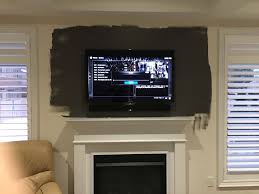 How do you hide the tv wires over a brick fireplace? Tv Wall Mount Installation With Wire Concealment Over Fireplace