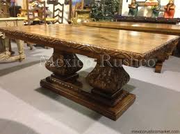 Dining Carved Mesquite Table Table Dining Table Custom Furniture