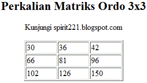 Spirit221 Perkalian Matriks Dengan Php