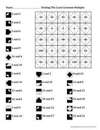 Finding The Least Common Multiple Lcm Color Worksheet Common Multiples Least Common Multiple Greatest Common Factors