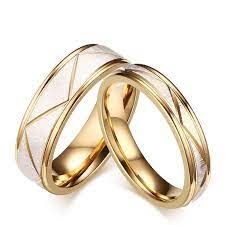 Promise rings for couples gold. Couple Ring For Relationship In 2020 Gold Plated Wedding Band Promise Rings For Couples Engagement Rings For Men
