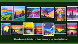 Paint and sip: Colorful Sunsets (buy 2 tix and get...