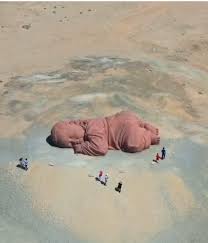 Update: The Child of the Earth sculpture + video ...............It  crouched on the ground and fell asleep on the Gobi Desert