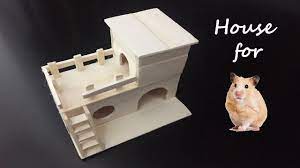 Glue stacks of jumbo popsicle sticks together with nontoxic glue, then glue fun toy for small animals. How To Make Popsicle Stick House For Rat Miniature Hamster House Diy C Hamster House Hamster Diy Hamster House Diy