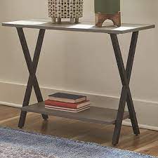 Amazon Com Alaterre Furniture Cornerstone Concrete Coated 31 W End Table Home Kitchen Alaterre Furniture Wood Bookcase Alaterre