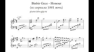 Binbir Gece Honour Iz Seriala 1001 Noch Noty Dlya Fortepiano Youtube