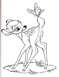 Walt Disney Coloring Pages Bambi Walt Disney Deer Coloring Pages Disney Coloring Pages Mickey Mouse Coloring Pages