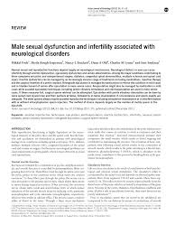 Pdf Male Sexual Dysfunction And Infertility Associated With Neurological Disorders