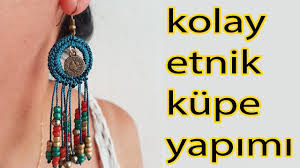 Boncuklu Kupe Yapimi Boncuklu Kupeler Kupe Boncuklu Yuzukler