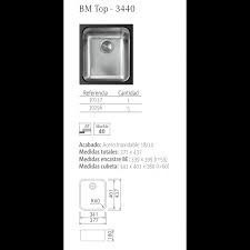 Cuve Evier Inox Sous Plan M 34 X 40 Cm Robinet Co