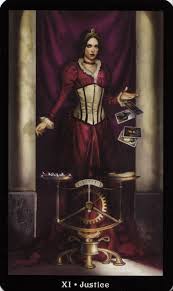 Justice The Steampunk Tarot Tarot Card Decks Justice Tarot Tarot Cards Art