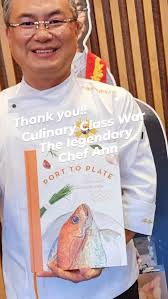 I am beyond honoured and thrilled., I had the privilege of presenting a  book I contributed to, Port to Plate, to the remarkable Chef Yoon Sung Ahn.  He is one of the legendary judges