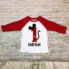 Baby S 1st Mickey Birthday Shirt Mickey Mouse Themed Etsy