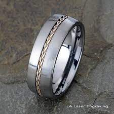 Mens Brushed Tungsten Wedding Band Tungsten Ring Silver Braid Etsy Brushed Tungsten Wedding Band Tungsten Wedding Tungsten Wedding Bands