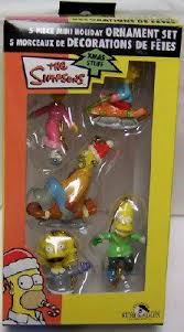 The Simpsons 5 Piece Mini Christmas Ornament Set Nib Mini Christmas Ornaments Christmas Ornament Sets Ornament Set