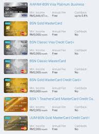 Kad Kredit Bsn In 2020 Visa Credit Card Bsn Visa Platinum