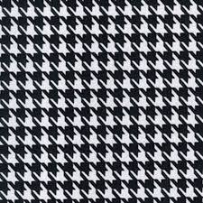 Fashion geometric print knitted womens casual retro loose pullover sweater tops. Black White Houndstooth Checked Print Ponte Roma Knit Fabric