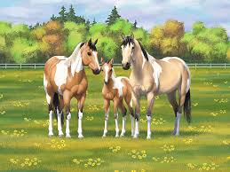 Cute horses horse love beautiful horses paint horses for sale horse markings horse ranch majestic horse horse world horse farms. Buckskin Pinto Paint Quarter Horses In Summer Pasture Painting By Crista Forest