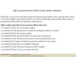 Top 5 Procurement Officer Cover Letter Samples
