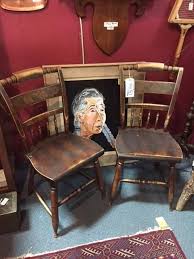 Pair Of Hitchcock Chairs From Vendor 177 In Booth 116 Priced At 75 00 For The Pair The Brass Armadillo Antique M Antique Mall Antiques Vintage Furniture