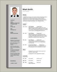 Has the ability to build. Free Project Manager Cv Template 1