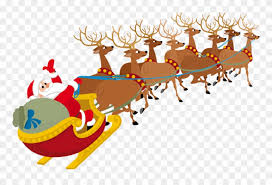 Embed this art into your website gambar background kartun. Picture Transparent Santa Claus Clauss Reindeer Santa Claus With Reindeers Clipart 149895 Pinclipart