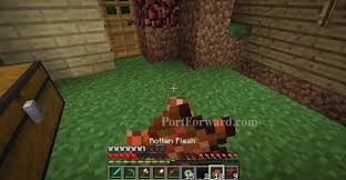 Minecraft When Low On Food Rotten Flesh Is The Only Thing You Can Eat