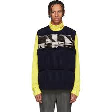 Shop the latest collection of calvin klein 205w39nyc clothing and accessories at fwrd free shipping for orders above $100 usd. Shop Calvin Klein 205w39nyc Brown And Navy Jacquard Down Vest In 389 Brwnnvy