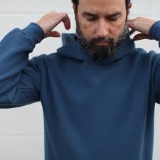 Milky Way Galaxy Unisex Fleece Pullover Hoodie Sweatshirt Sea Blue