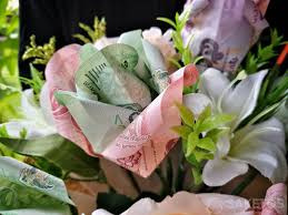 My friend rang to thank me for the flowers. Money Bouquet Saketos Bags Blog Organza Bags Producer Of Packaging For Gifts Jewelry Decorations