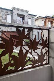 Entanglements Metal Garden Art Maple Leaf Rust Finish Metal Tree Wall Art Metal Garden Art Outdoor Metal Wall Art