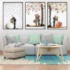 Aile Birlikte Soyut Ask Tuval Boyama Yaratici Posterler Oturma Odasi Ev Dekorasyonu Icin Iskandinav Minimalizm Living Room Pictures Rooms Home Decor Home Decor