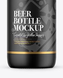 Ceramic Beer Bottle Mockup In Bottle Mockups On Yellow Images Object Mockups