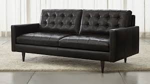 Petrie Small Leather Sofa Reviews Crate And Barrel Small Leather Sofa Mid Century Sofa Mid Century Sectional Sofa