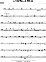 Vanessa Carlton A Thousand Miles Sheet Music Cello Solo In D Major Download Print Sheet Music Cello Music Cello Sheet Music