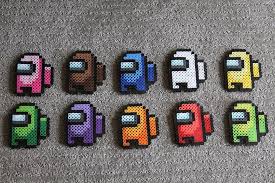 Hey All Among Us Products Are Now Available At My Shop Link In My Bio Perlerbeads In 2020 Diy Perler Beads Easy Perler Bead Patterns Pixel Beads