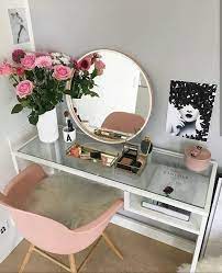make up tafel slaapkamer makeup vanity round mirror chair flower storage space bureau make up ijdelheid ronde s diy vanity mirror interior stylish bedroom