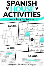 spanish house vocabulary building activities la casa bundle middle school spanish lessons spanish teaching resources learning spanish vocabulary