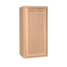 Shop Project Source 15 In W X 30 In H X 12 In D Unfinished Brown Oak Door Wall Cabinet At Lowes Com Oak Doors Kitchen Wall Cabinets Wall Cabinet