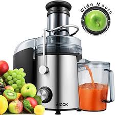 Extracteur De Jus Aicok Centrifugeuse Des Fruits Et Des Legumes 800w Machine A Jus 75mm Machine Centrifuge Fruit And Vegetable Juicer Vegetable Juicer Juicer